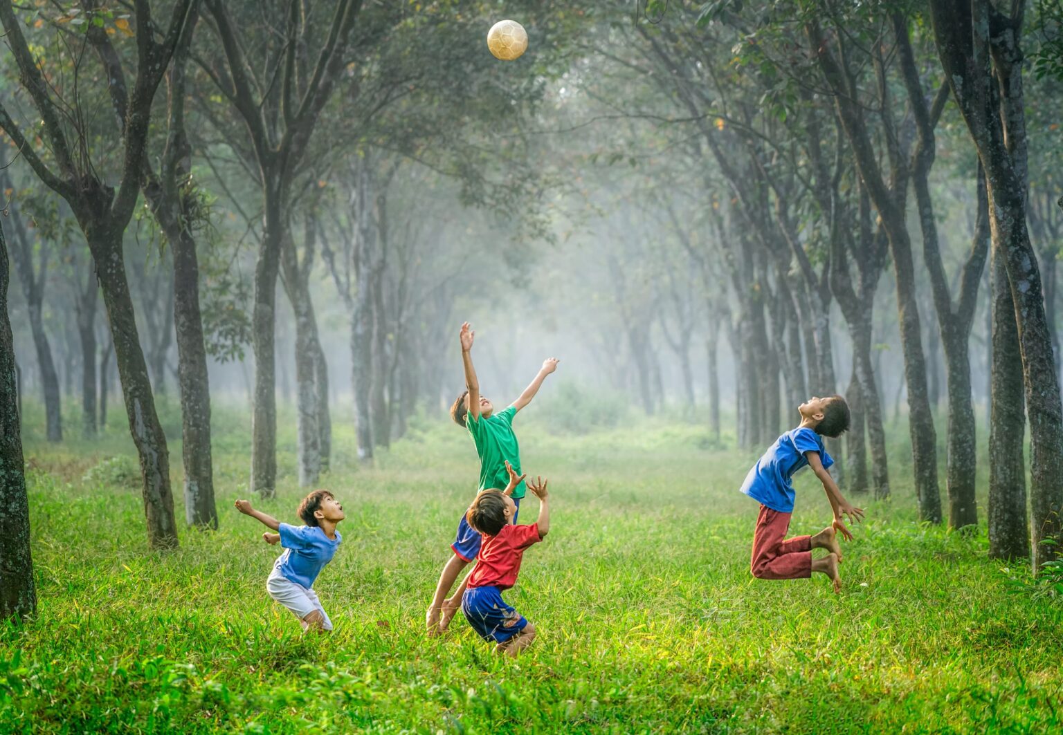 Kids playing happily